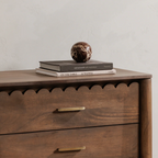 Indiana Scalloped Edge Solid Wood Dresser – Modern Storage Cabinet