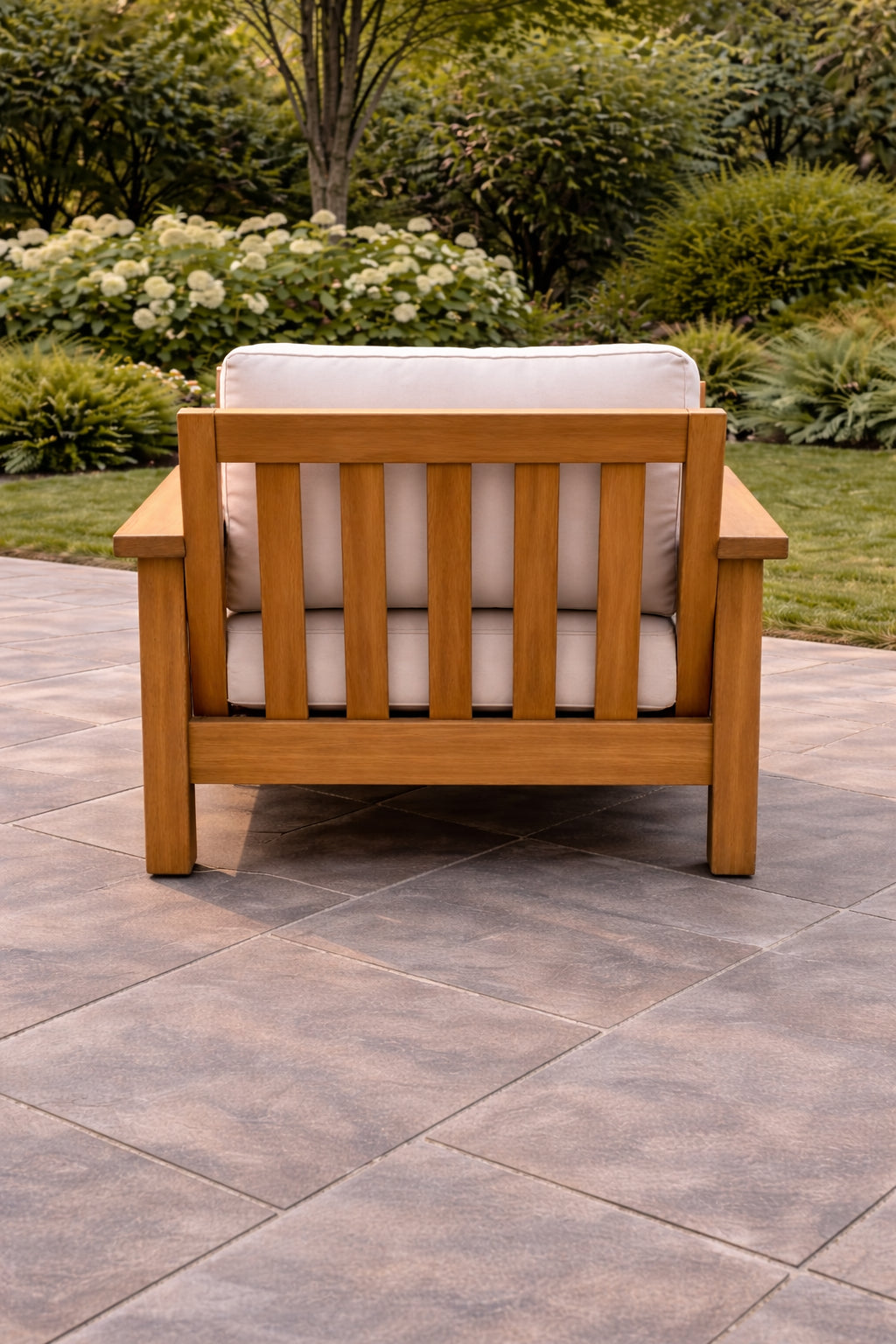 Urban Teak Wood Single Sofa Side View | Mamta Handicraft