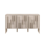 Anishka 55" Contemporary Wood Detailed 3-Door Sideboard