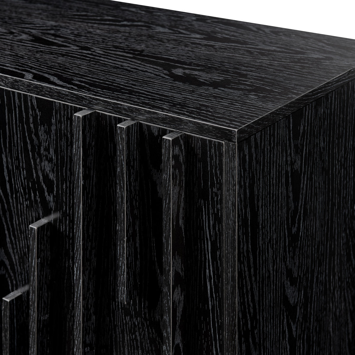 Anishka 55" Contemporary Wood Detailed 3-Door Sideboard