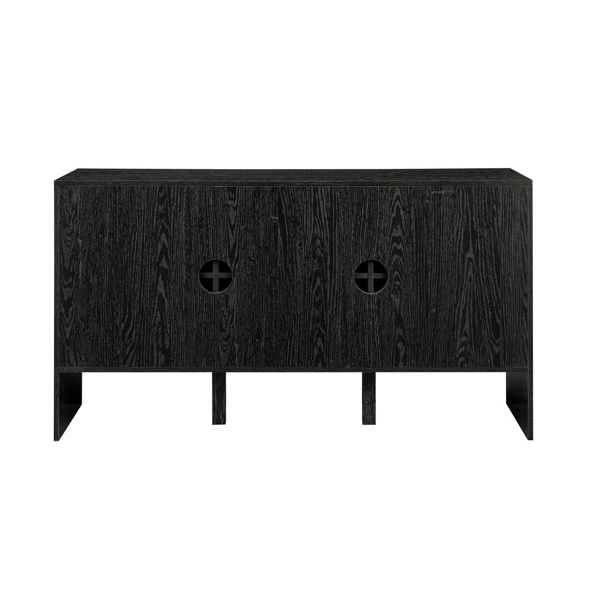 Anishka 55" Contemporary Wood Detailed 3-Door Sideboard