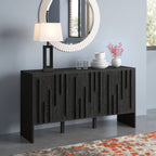 Contemporary 3-Door Solid Wood Sideboard | Mamta Handicraft