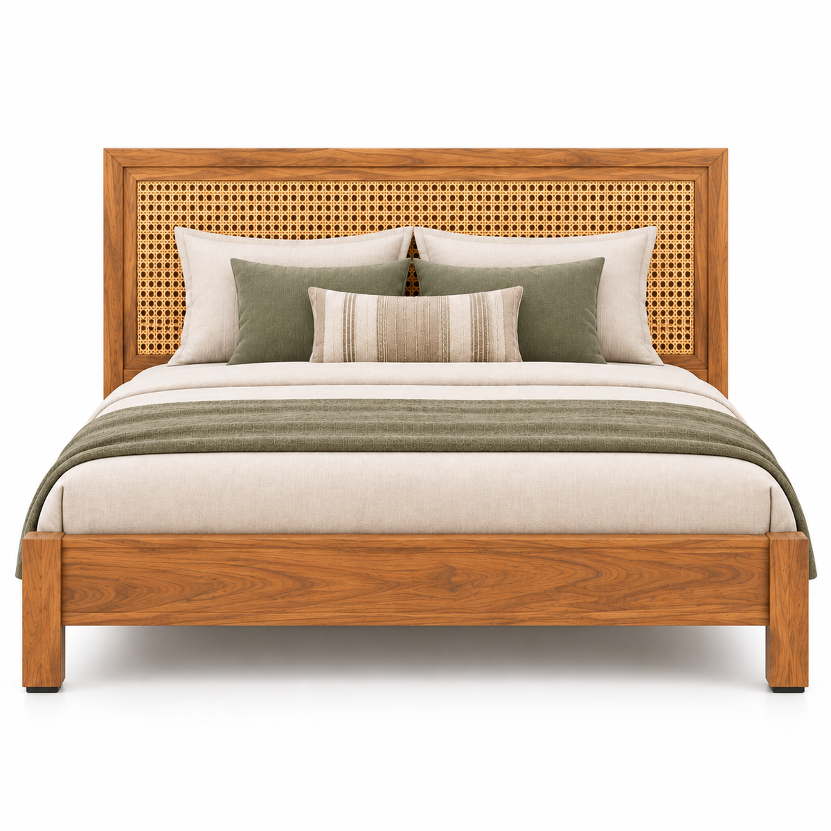 Arizona Teak Wood Cane Bed
