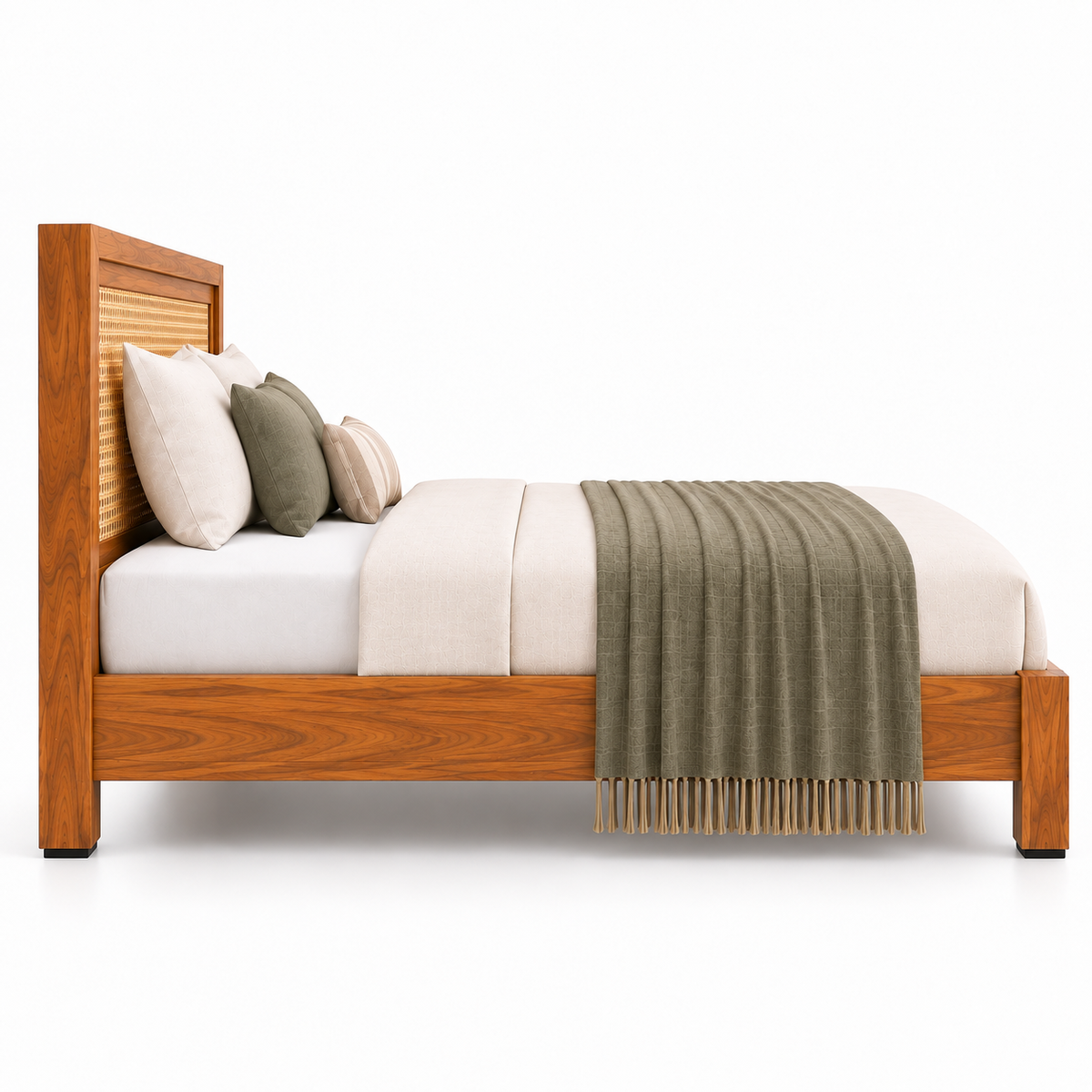 Arizona Teak Wood Cane Bed