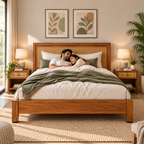 Arizona Teak Wood Cane Bed