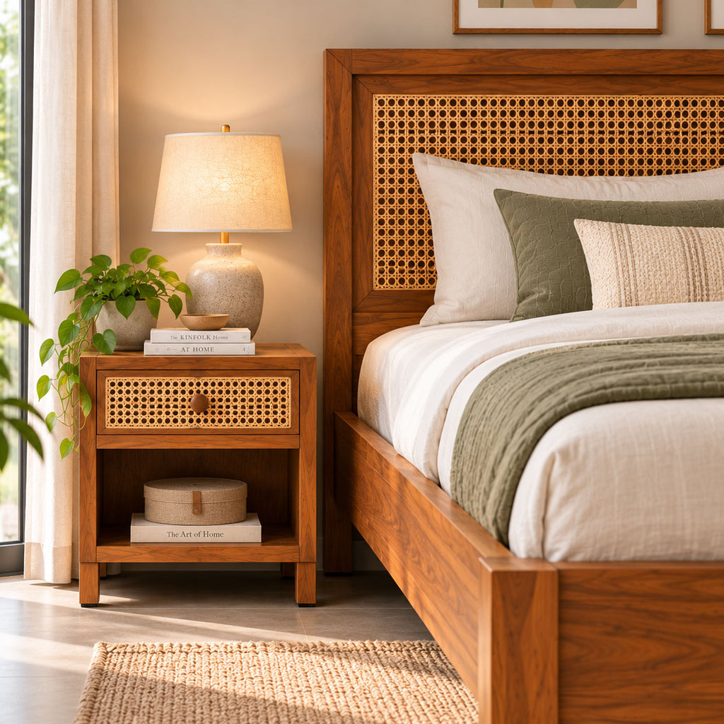 Arizona Teak Wood Bed Side Table