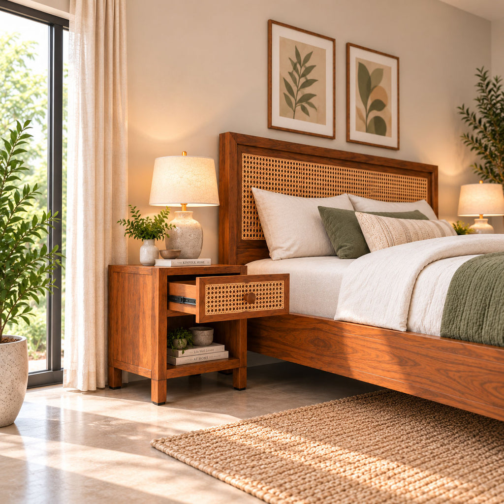 Arizona Teak Wood Bed Side Table