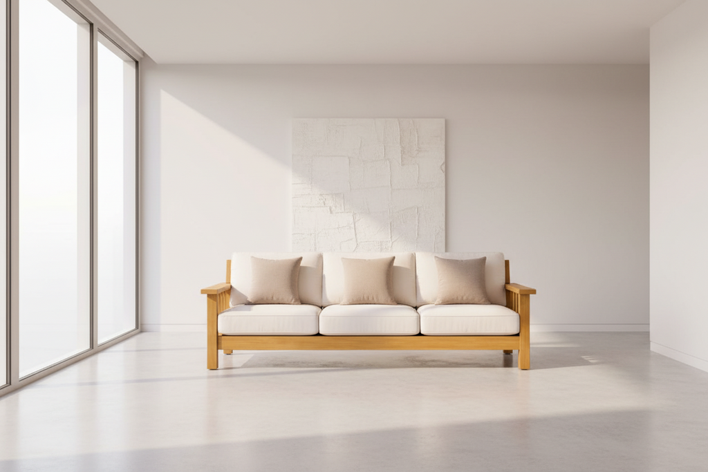 Urban 3+1+1 Seater Teak Wood Sofa Set | Mamta Handicraft