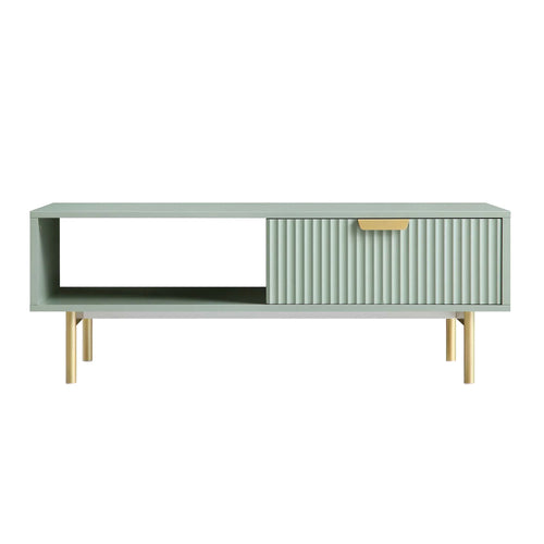 {"alt" => "Velin Mango Wood Ridged Coffee Table with Drawer | Mamta Handicraft"}