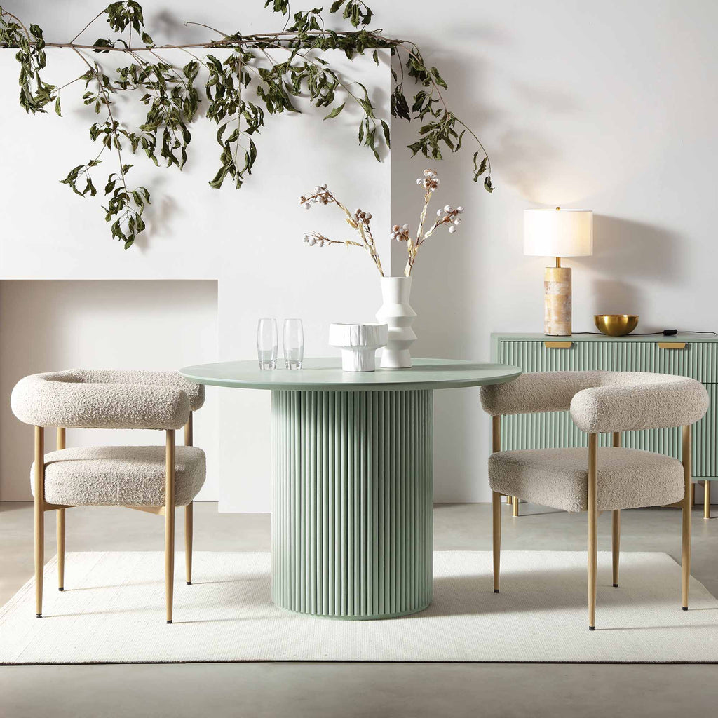 Velin Round Solidwood Pedestal Dining Table