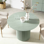 Velin Round Dining Table Solid Wood Close Up | Mamta Handicraft