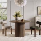 Velin Round Solidwood Pedestal Dining Table