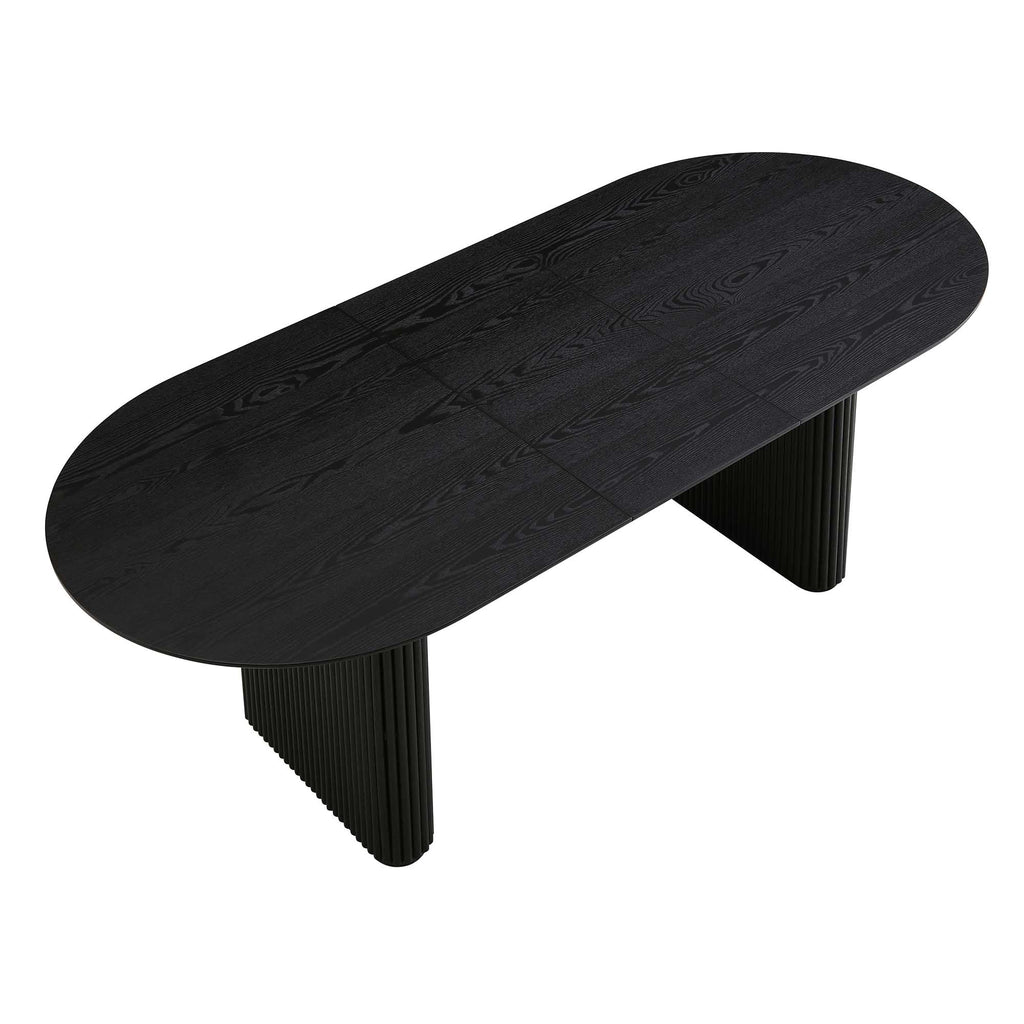 Velin Oval 6-8 Seater Extending Solid Wood Pedestal Dining Table