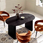 Velin Oval Dining Table Pedestal Base Detail | Mamta Handicraft