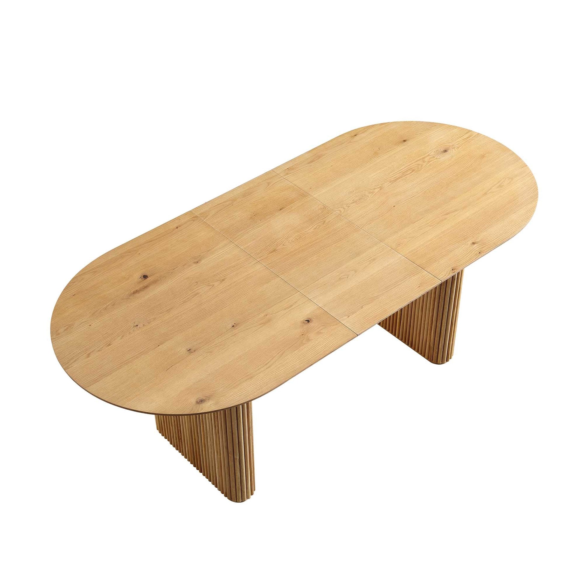 Velin Oval 6-8 Seater Extending Solid Wood Pedestal Dining Table