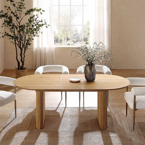 {"alt" => "Velin Oval 6-8 Seater Extending Solid Wood Pedestal Dining Table"}