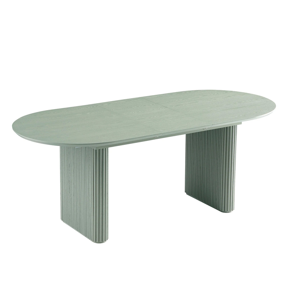 Velin Oval 6-8 Seater Extending Solid Wood Pedestal Dining Table