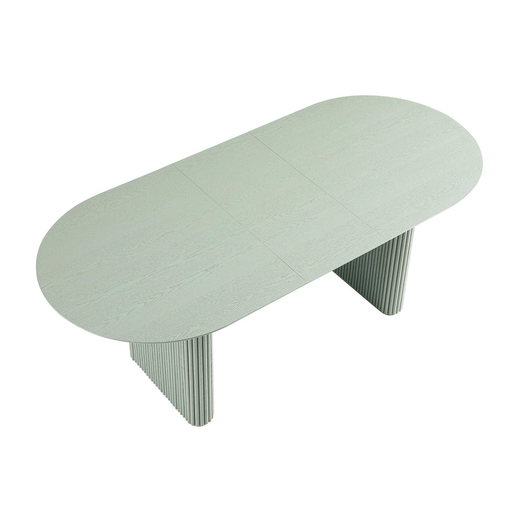 Velin Oval 6-8 Seater Extending Solid Wood Pedestal Dining Table
