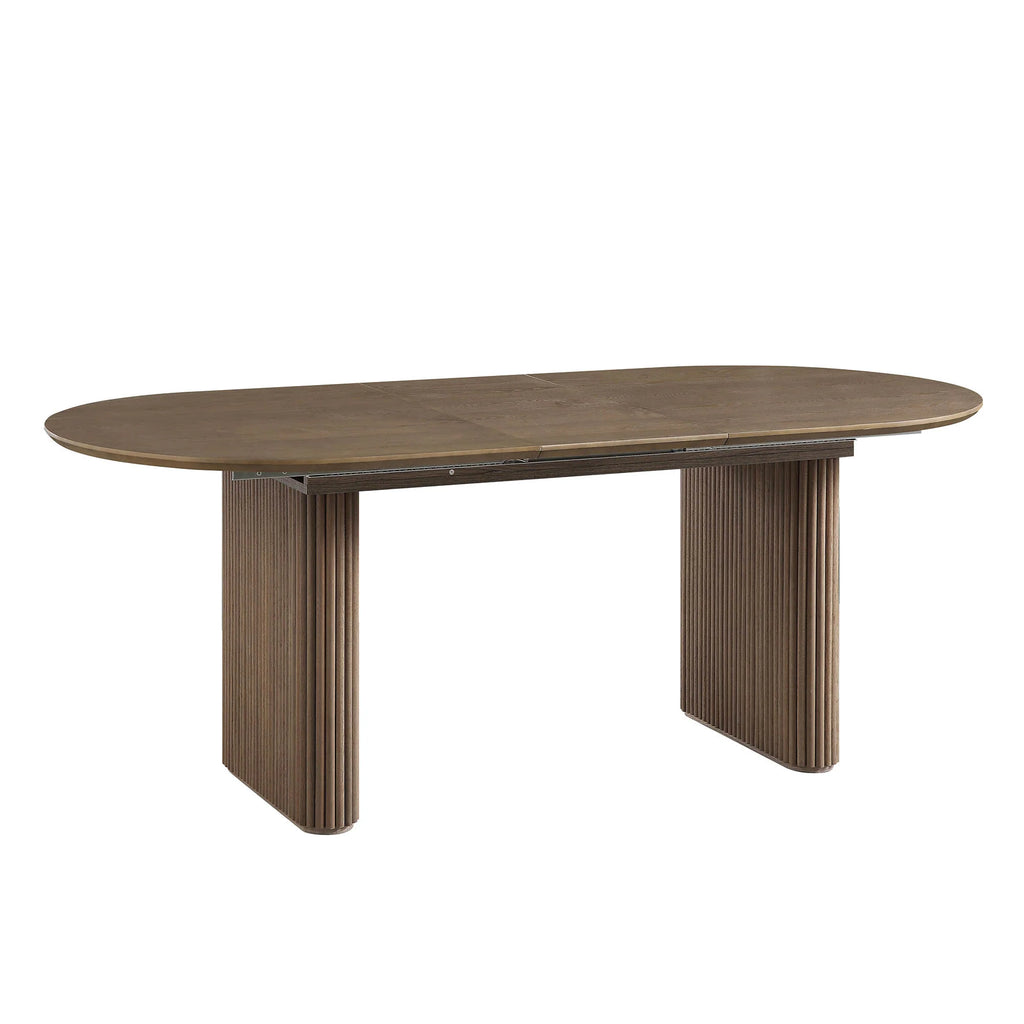 Velin Oval 6-8 Seater Extending Solid Wood Pedestal Dining Table