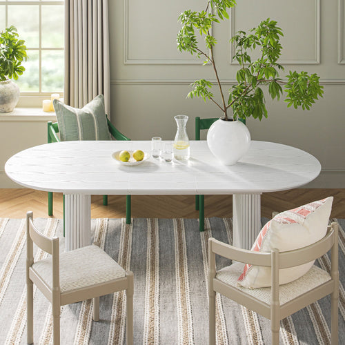 {"alt" => "Velin Oval 6-8 Seater Extending Solid Wood Pedestal Dining Table"}