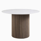 Velin Round Solidwood Pedestal Dining Table