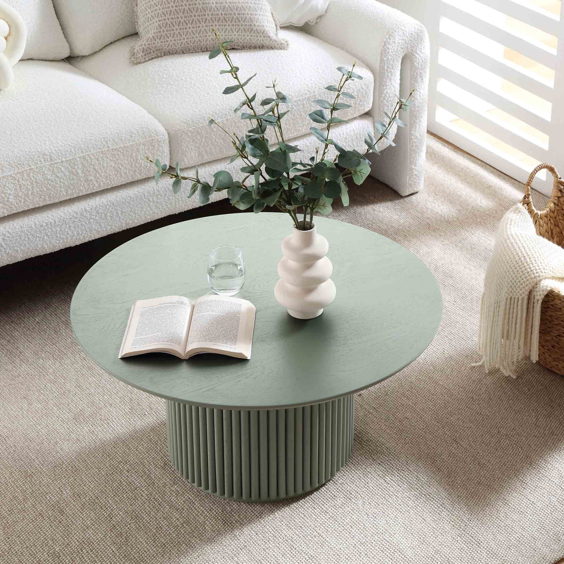 Wynmist Round Solidwood Pedestal Coffee Table