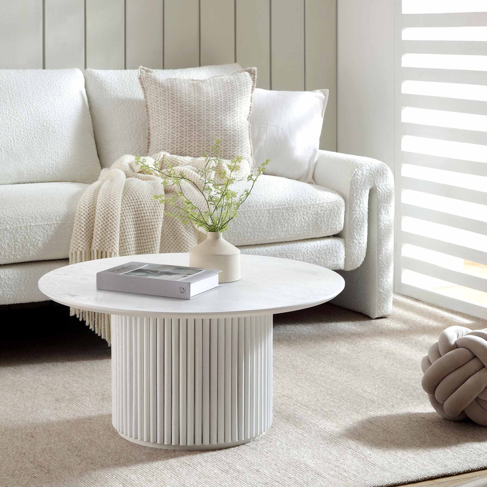 Wynmist Round Solidwood Pedestal Coffee Table