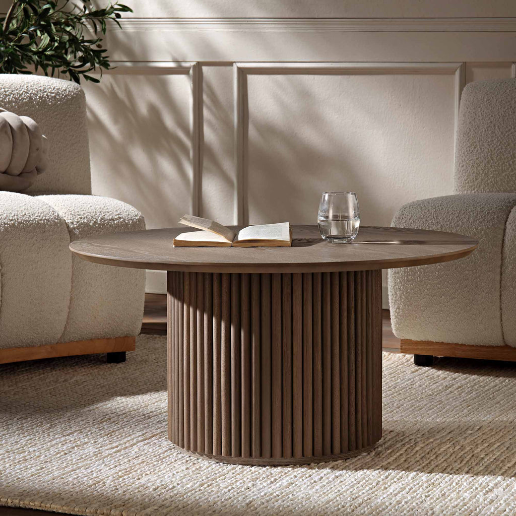 Wynmist Round Solidwood Pedestal Coffee Table