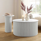 Velin Round Coffee Table with Storage Lifestyle | Mamta Handicraft