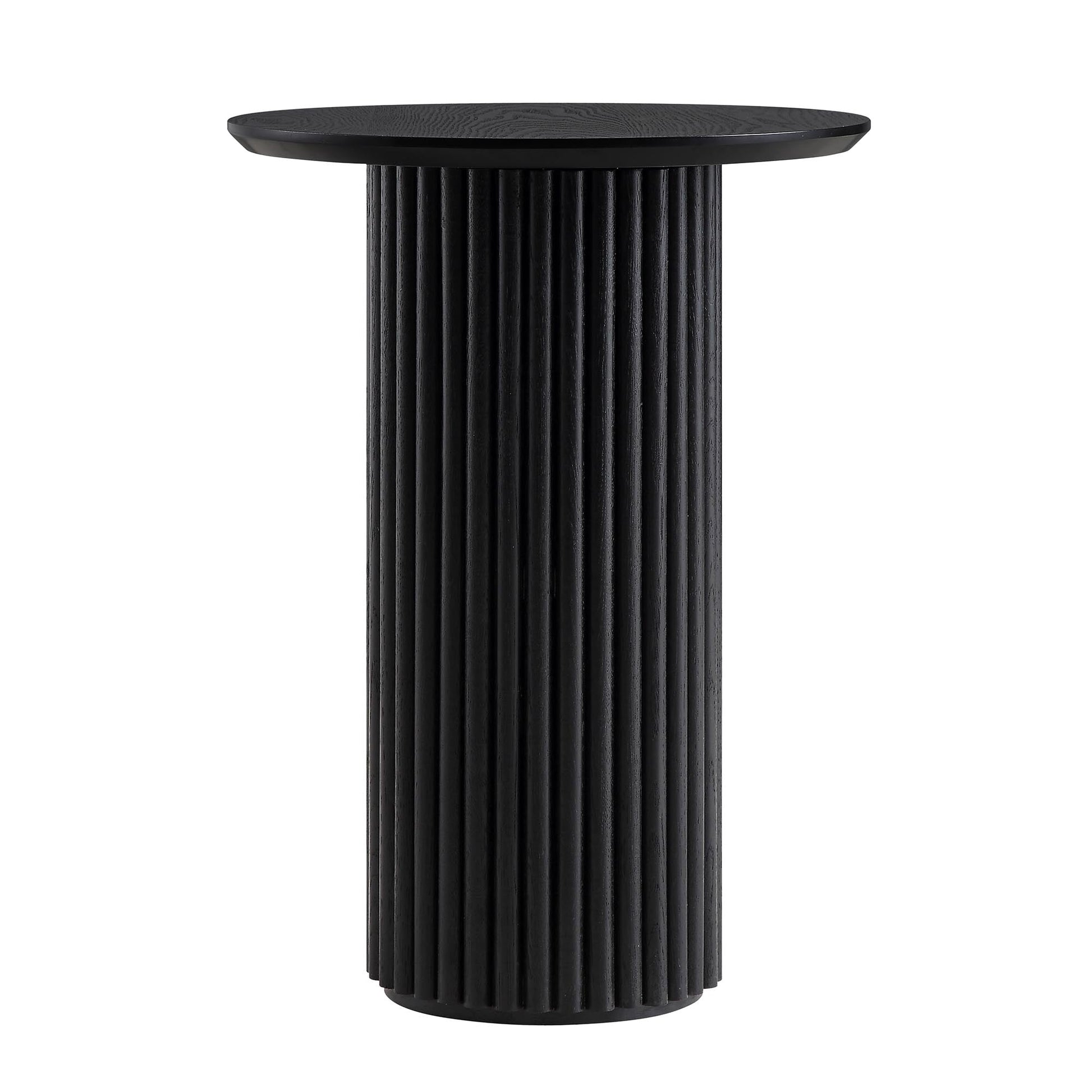 Velin Solid Wood Round Side Table