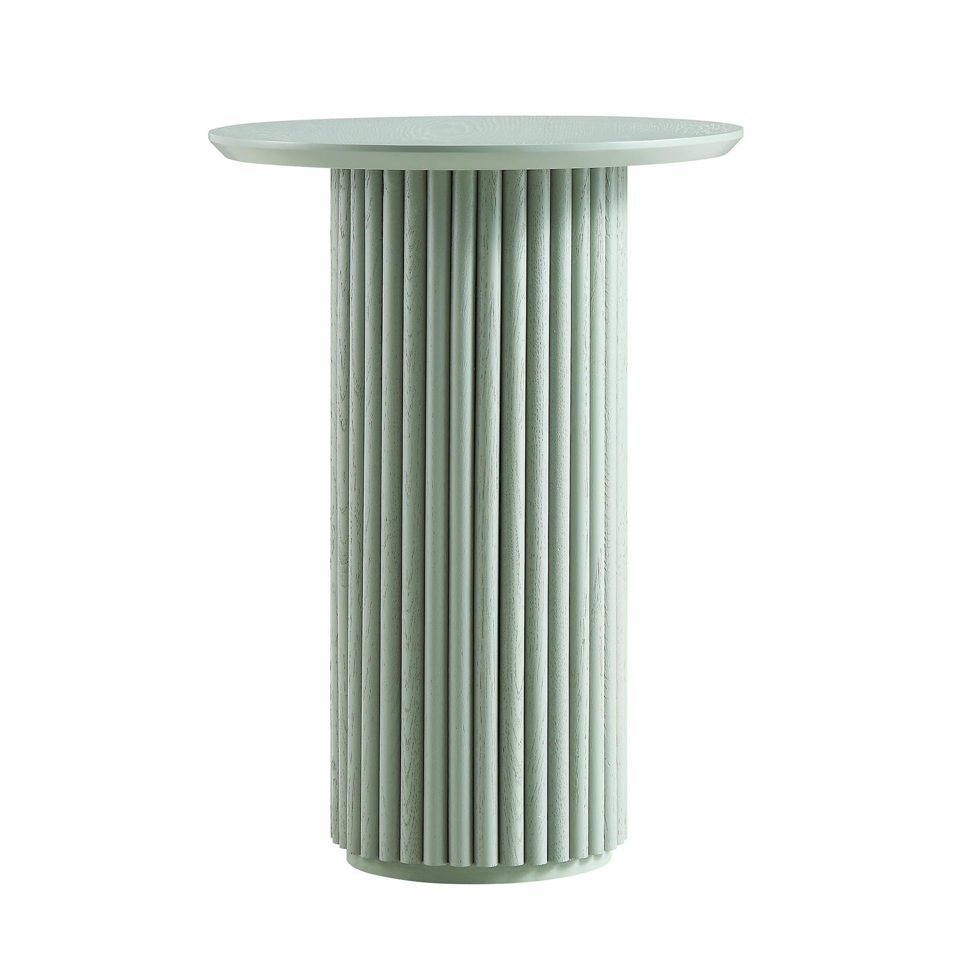Velin Solid Wood Round Side Table