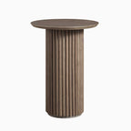 Velin Solid Wood Round Side Table
