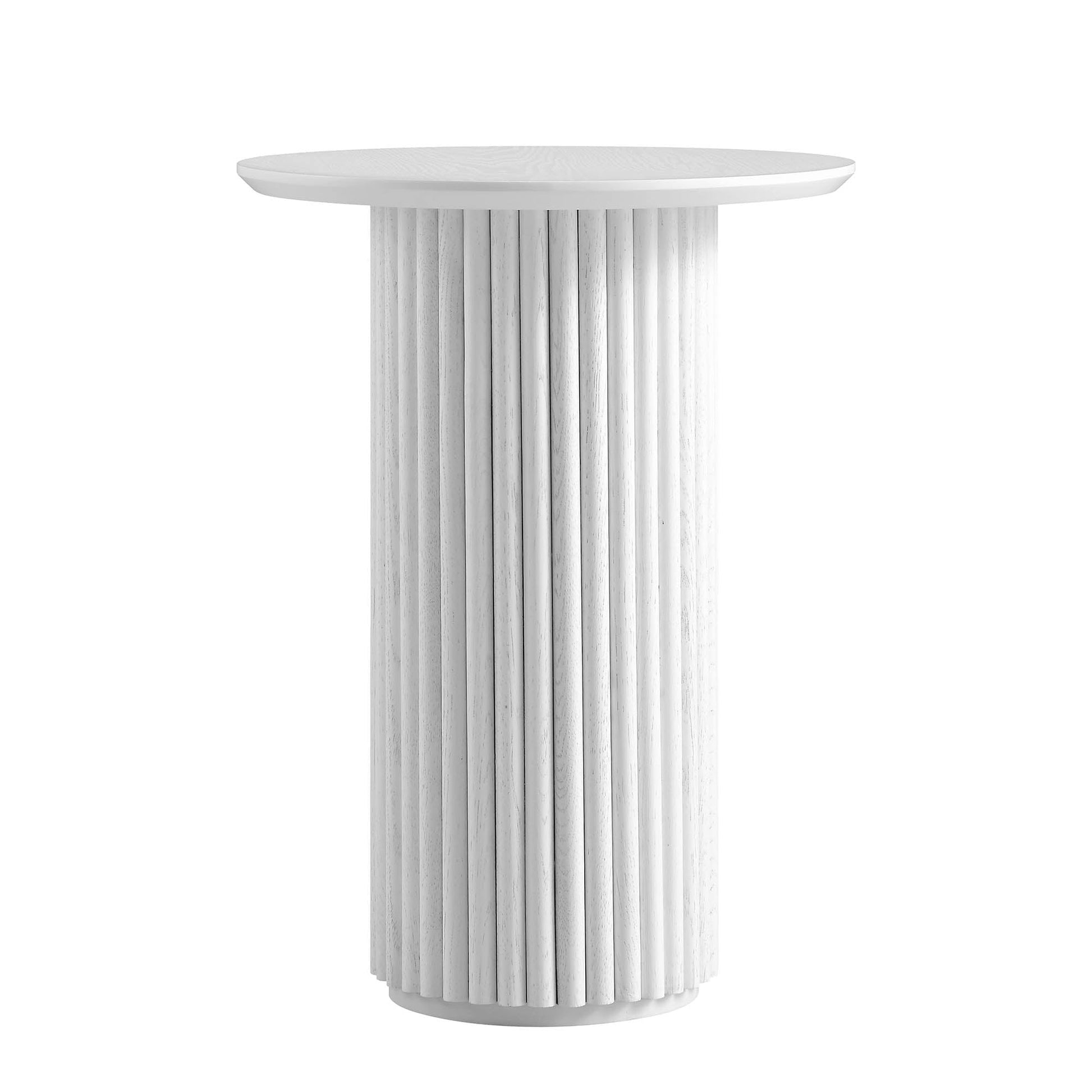 Velin Solid Wood Round Side Table