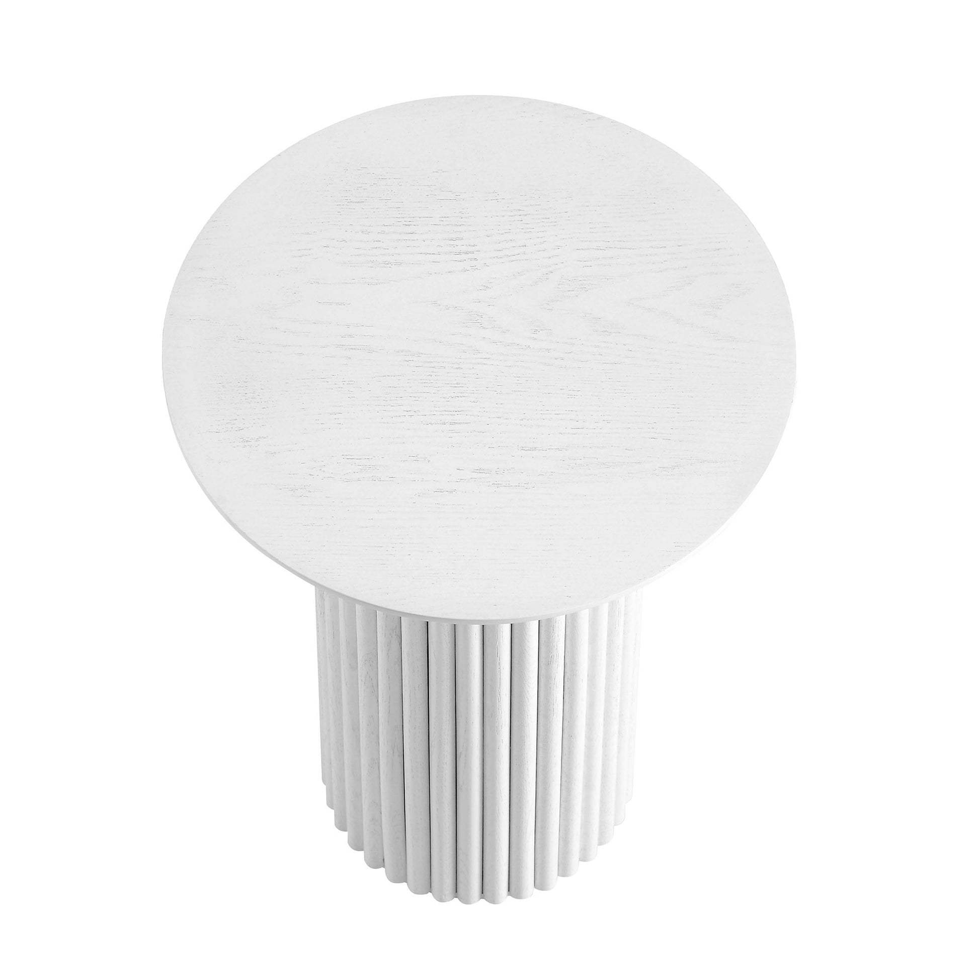 Velin Solid Wood Round Side Table
