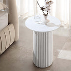 Velin Solid Wood Round Side Table