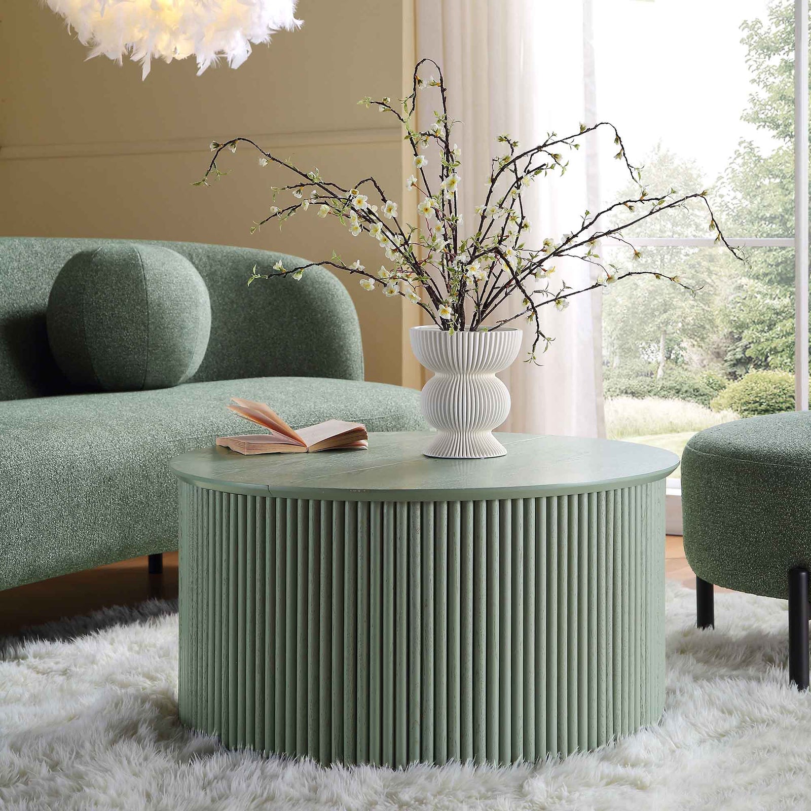 Velin Round Coffee Table Lifestyle | Mamta Handicraft
