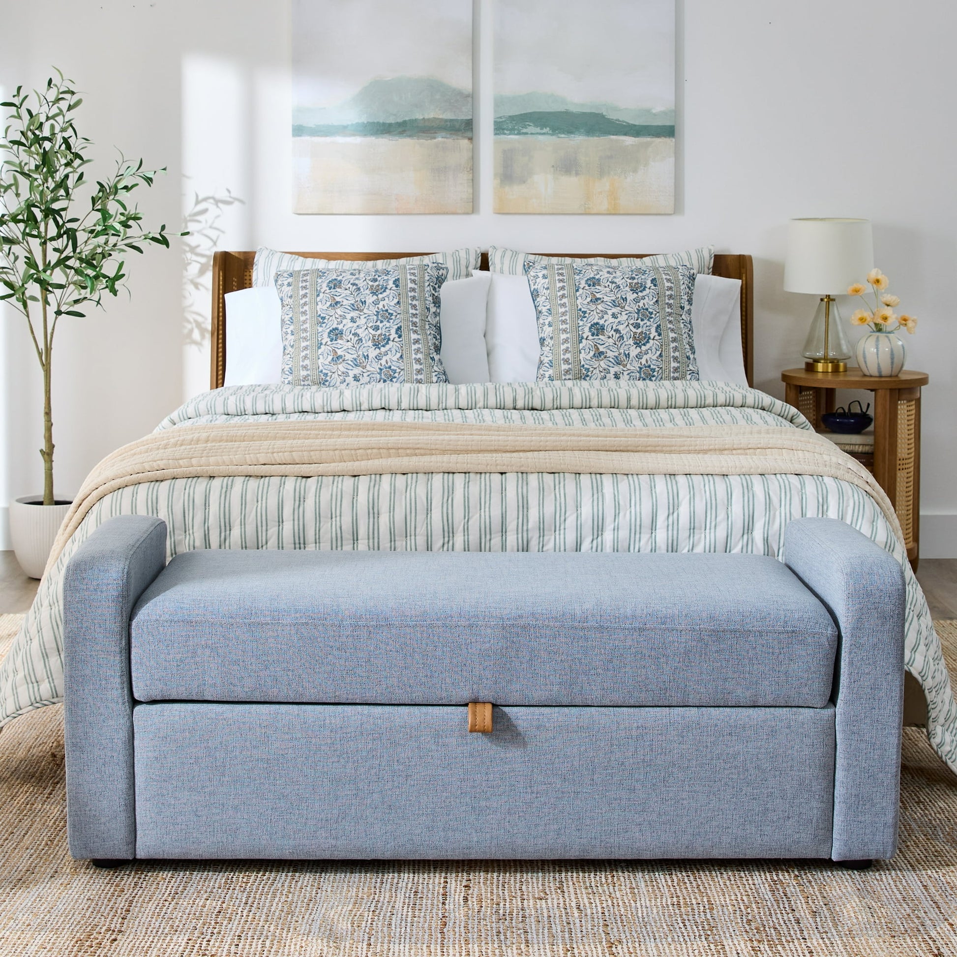 Better Homes & Gardens Springwood 55.12" Storage Bench