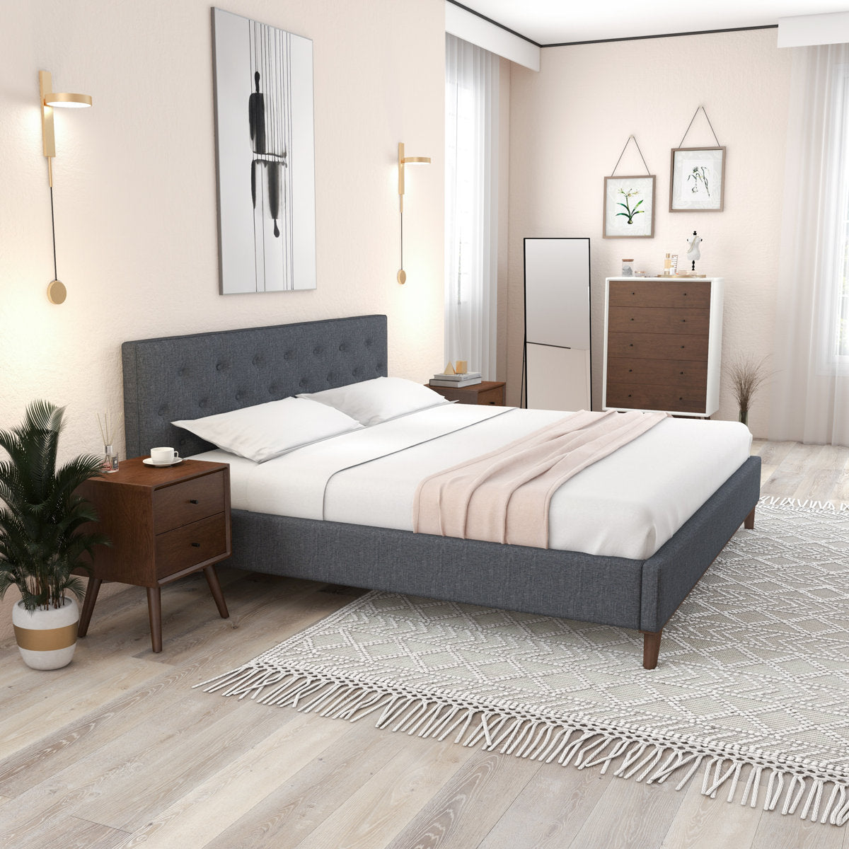 Bobina Upholstered Platform Bed