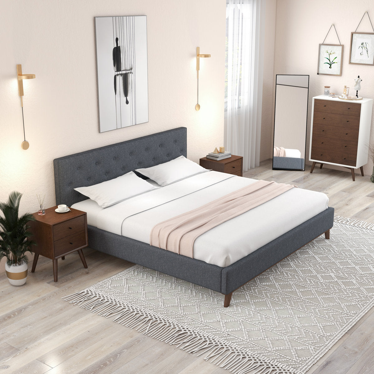 Bobina Upholstered Platform Bed