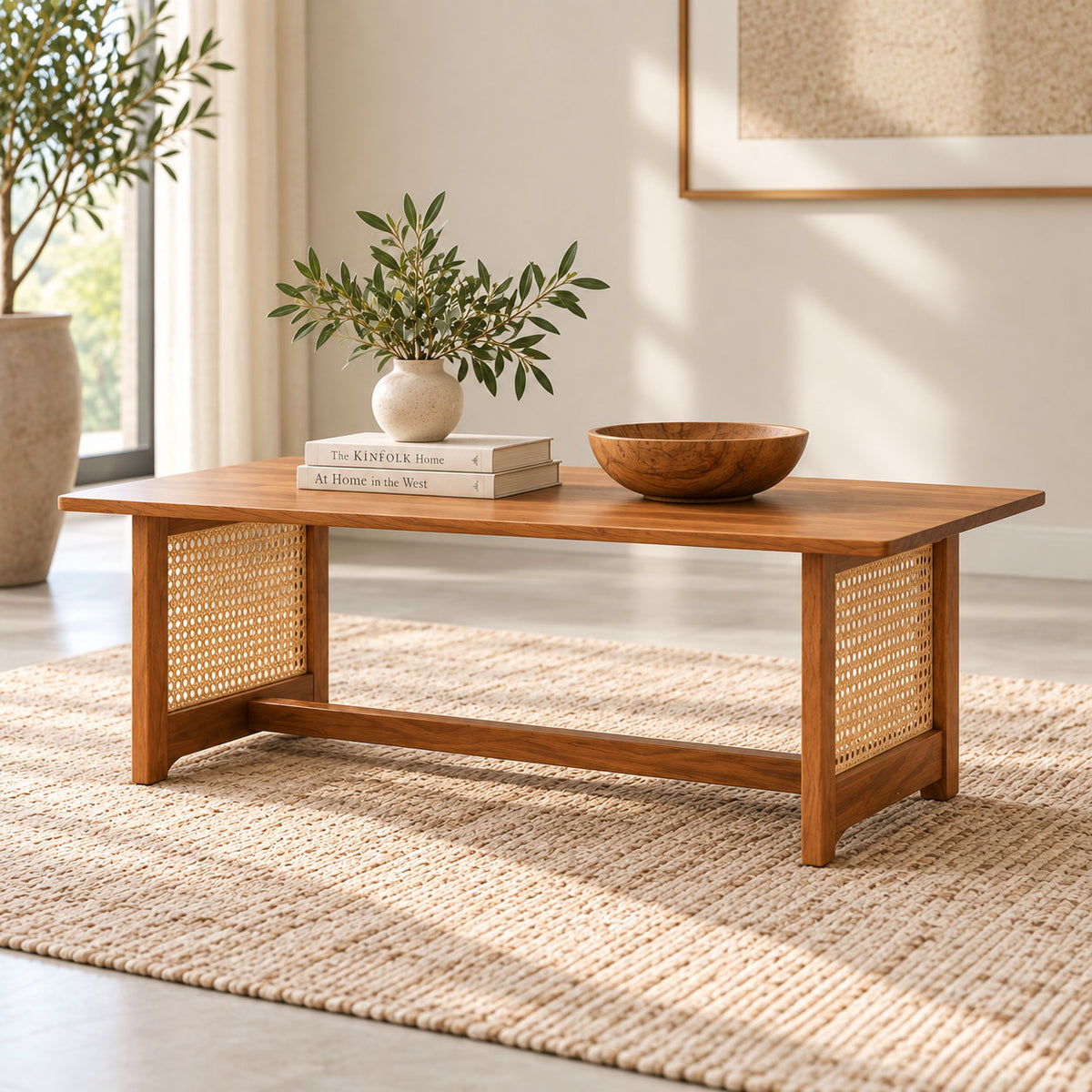California Teak Wood Coffee Table 117CM