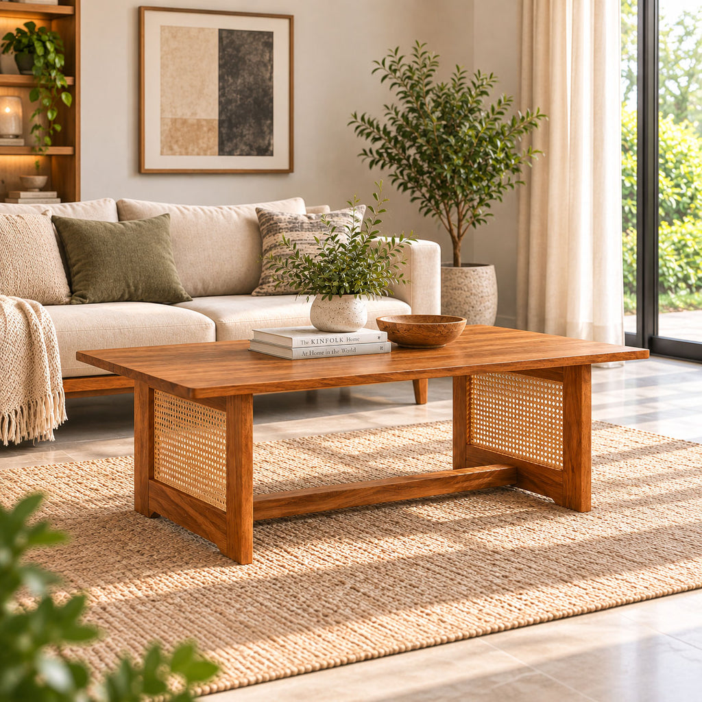 California Teak Wood Coffee Table 117CM