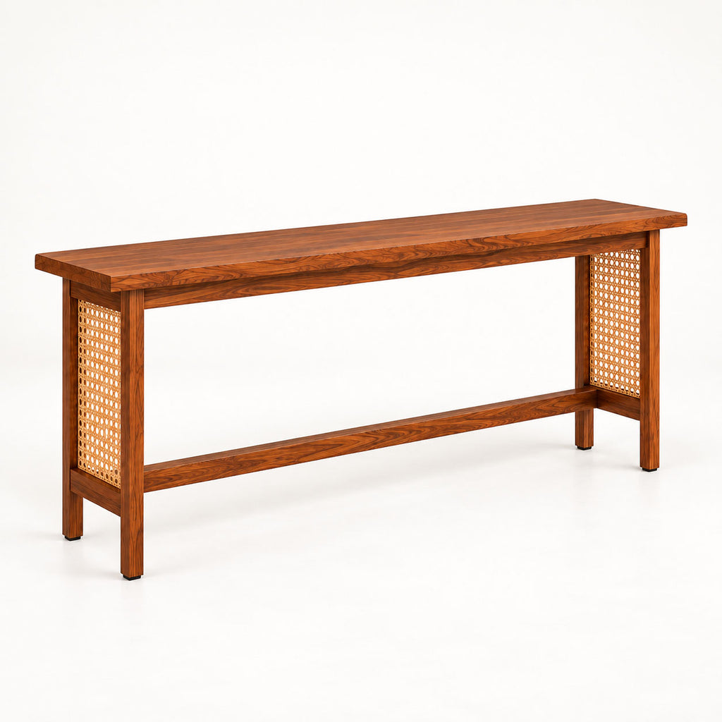 California Teak Wood Console Table 132CM