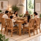 California Teak Wood Dining Chair (Set of 2)