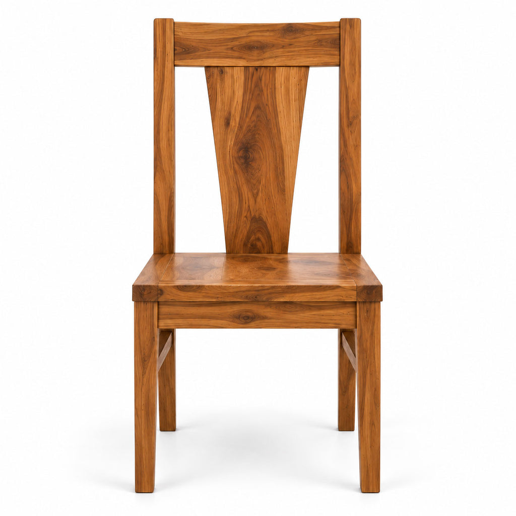 California Teak Wood Dining Chair (Set of 2)