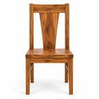 California Teak Wood Dining Chair (Set of 2)