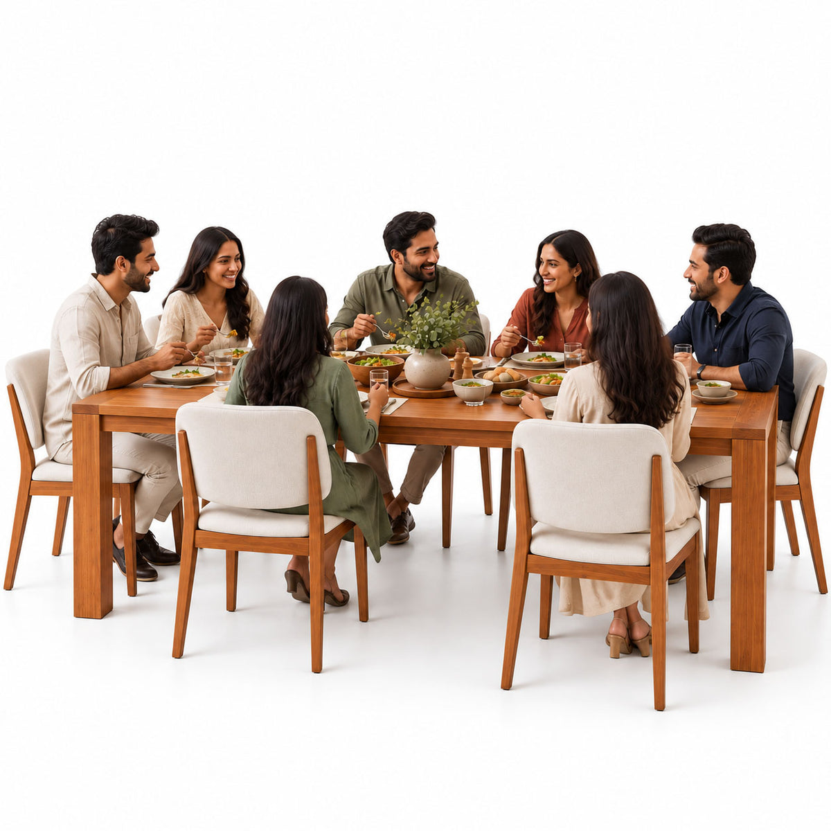 California Teak Wood Dining Table 8 Seater