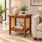 California Teak Wood End Table