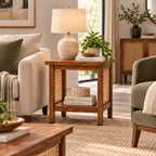 California Teak Wood End Table