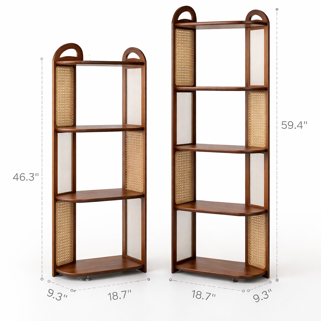 Mango Wood Corner Shelf Side View | Mamta Handicraft