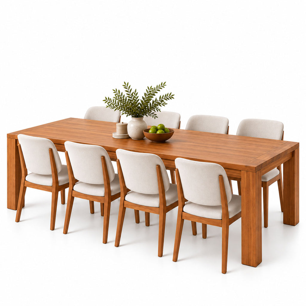 California Teak Wood Dining Table 8 Seater